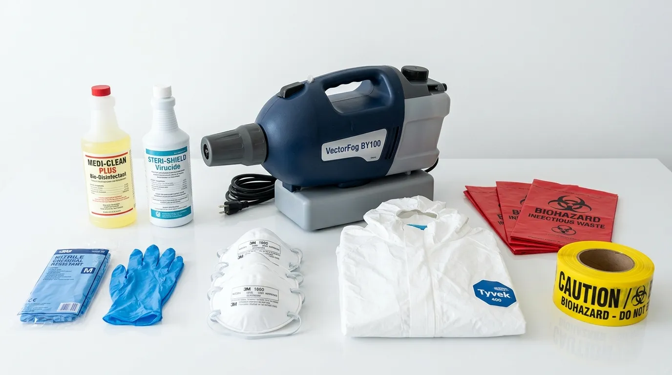 Professional biohazard remediation crew working in Oxford Circle