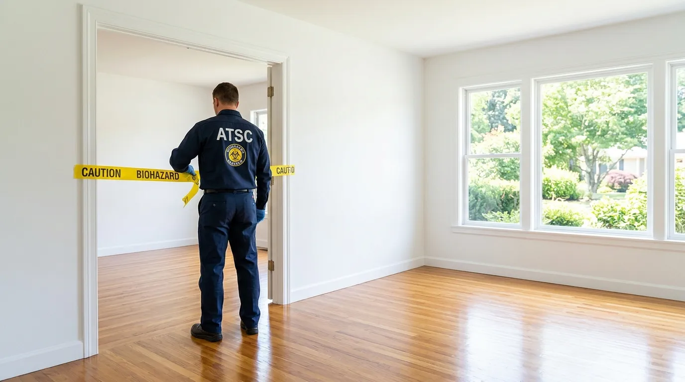 Certified biohazard cleanup crew performing Decomposition Cleanup in Oxford Circle