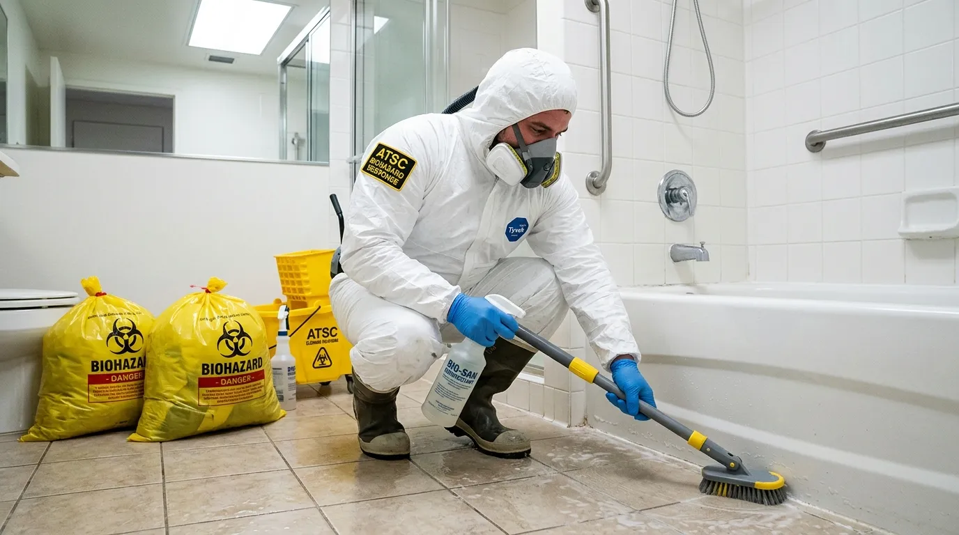 Decontamination equipment deployed for Blood Cleanup in Oxford Circle